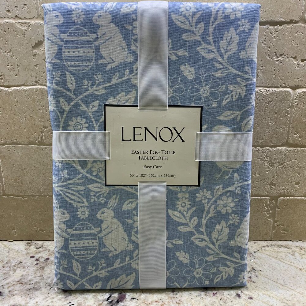 Lenox Easter Egg Toile 60"x102" tablecloth NWT